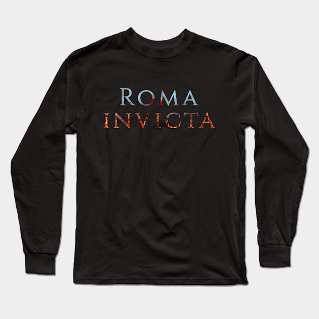 Roma Invicta Long Sleeve T-Shirt by TAKALART